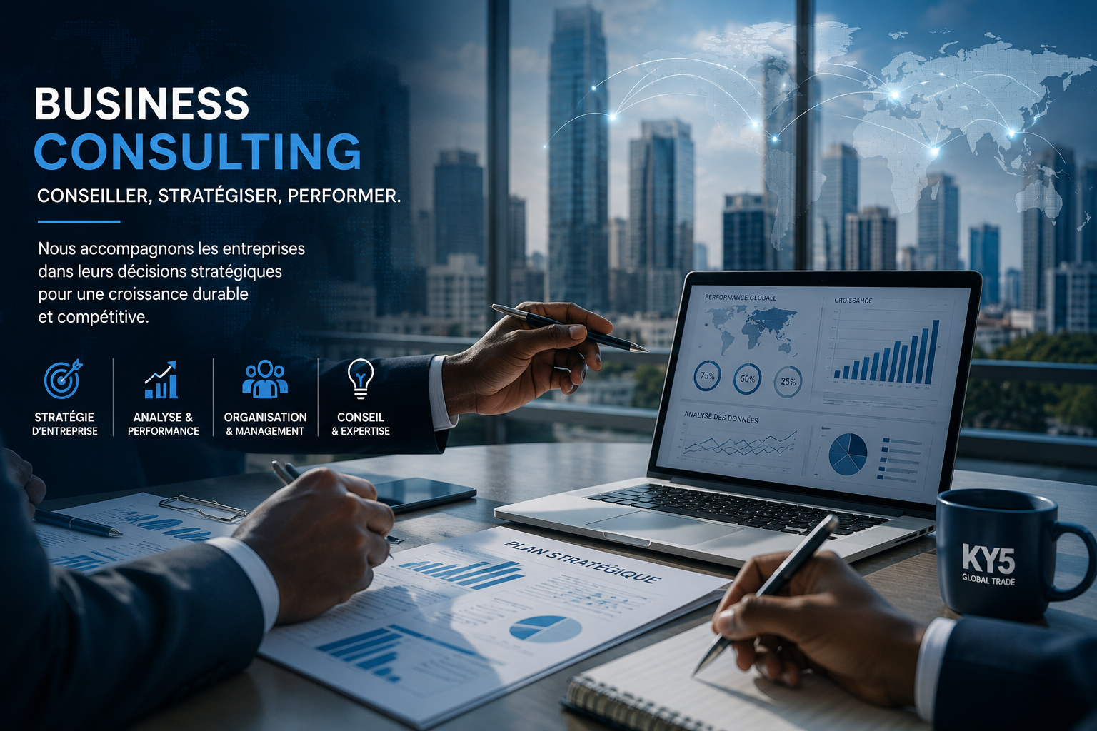 Business consulting — réunion professionnelle et stratégie