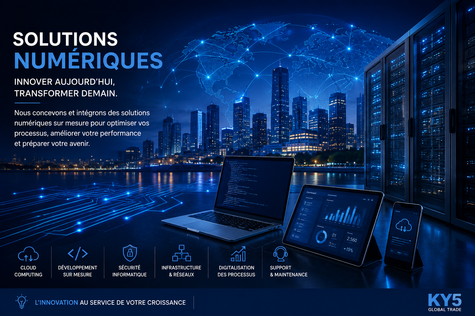 Solutions numériques — technologie et développement digital